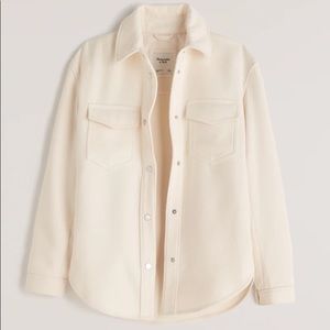 Abercrombie Off-White Cozy Shirt Jacket